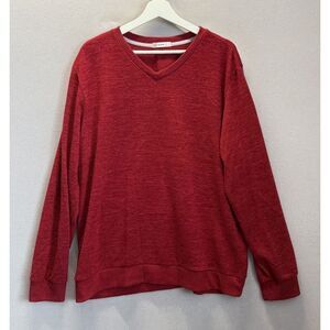 H2H Men's Size 2XL Red V Neck Knitted Long Sleeve Pullover Sweater‎